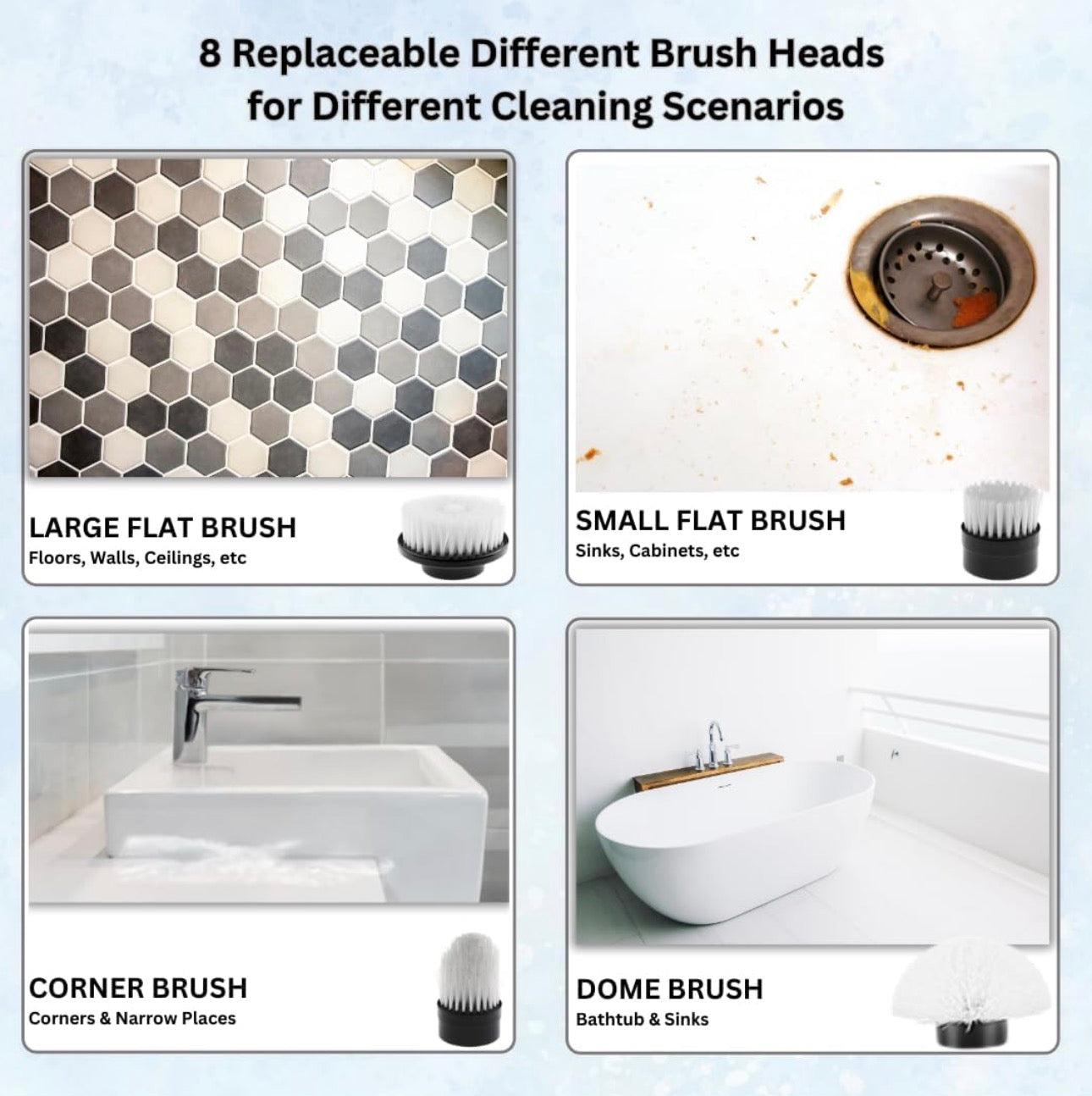 9-in-1 Electric Cleaning Brush with Extendable Handle