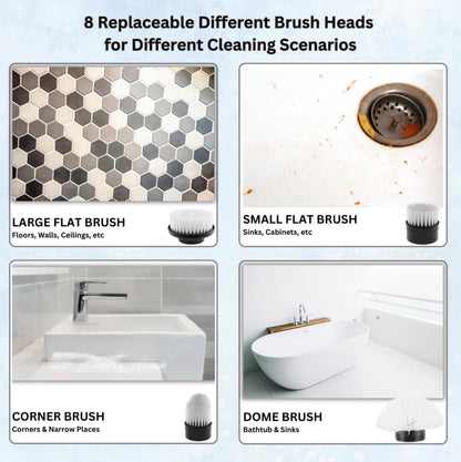 9-in-1 Electric Cleaning Brush with Extendable Handle